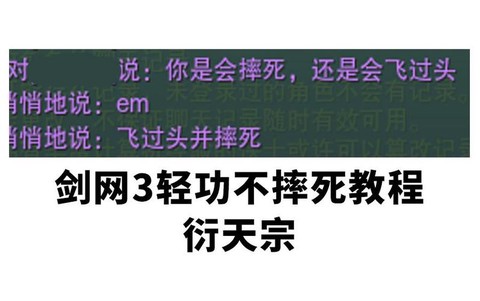 剑网3轻功怎么不摔死[图1]