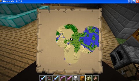 我的世界怎么做大地图